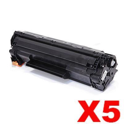 5 x HP CF283X (83X) Compatible Black Toner Cartridge - 2,200 Pages