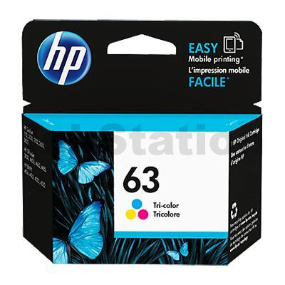HP 63 Genuine [Tri Colour Pack] Inkjet Cartridge F6U61AA - 165 Pages