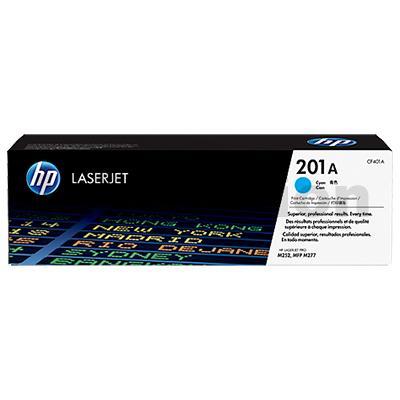 HP CF401A (201A) Genuine Cyan Toner Cartridge - 1,400 Pages