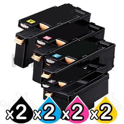 8 Pack Compatible Fuji Xerox Docuprint CM115 CP115 CP116 CM225 CP225 High Yield Toner Cartridges (CT202264-CT202267) - [2BK,2C,2M,2Y]