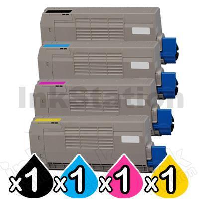 4 Pack Oki Compatible C710/ C711 Toner Combo (44318612-44318609)
