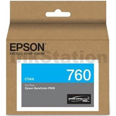 Epson 760 Genuine Cyan Ink Cartridge [C13T760200]