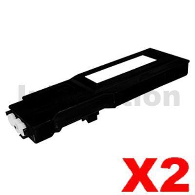 2 x Dell C2660dn / C2665dnf Compatible Black Toner Cartridge - 6,000 pages