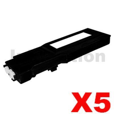 5 x Dell C2660dn / C2665dnf Compatible Black Toner Cartridge - 6,000 pages