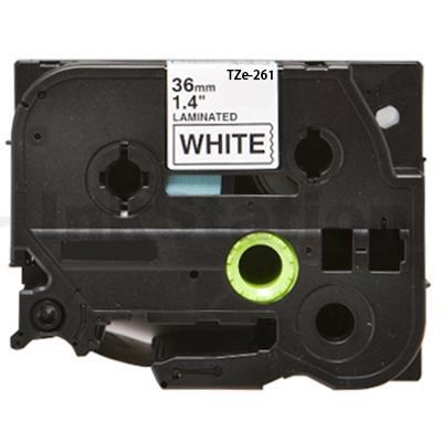 Brother TZe-261 Compatible 36mm Black Text on White Laminated Tape - 8 meters