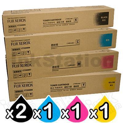 5 Pack Fuji Xerox DocuPrint CM415AP Genuine Toner Combo (CT202352-CT202355)