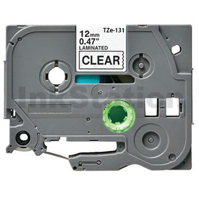 Brother TZe-131 Compatible 12mm Black Text on Clear Laminated Tape - 8 meters