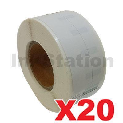 20 x Dymo SD99017 / S0722460 Compatible White Label Roll 12mm x 50mm - 220 labels per roll