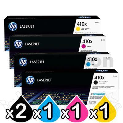 5 Pack HP 410X (CF410X-CF413X) Genuine Toner Cartridges [2BK,1C,1M,1Y]