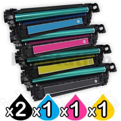 5 Pack HP 508X (CF360X-CF363X) Compatible Toner Cartridges [2BK,1C,1M,1Y]