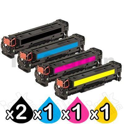 5 Pack HP 410X (CF410X-CF413X) Compatible Toner Cartridges [2BK,1C,1M,1Y]