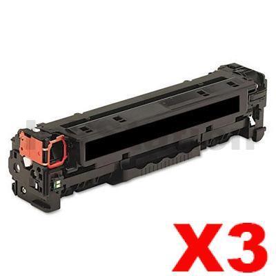 3 x HP 410X (CF410X) Compatible Black Toner Cartridge - 6,500 pages