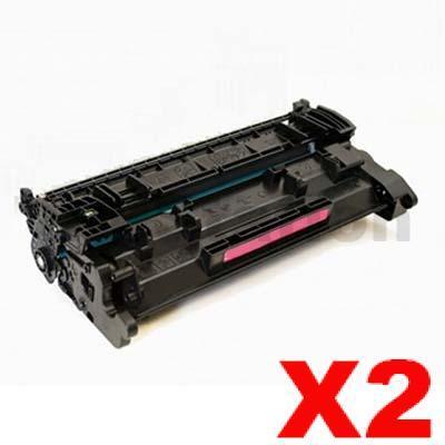 2 x HP CF226A (26A) Compatible Black Toner Cartridge - 3,100 Pages