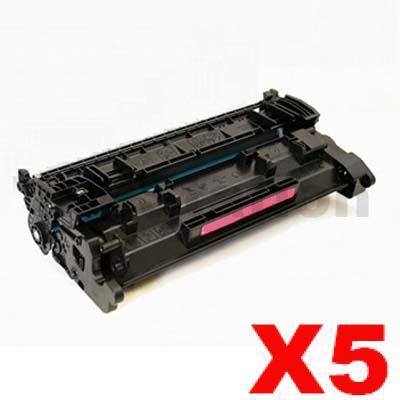5 x HP CF226A (26A) Compatible Black Toner Cartridge - 3,100 Pages