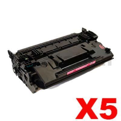 5 x HP CF287A (87A) Compatible Black Toner Cartridge - 9,000 Pages