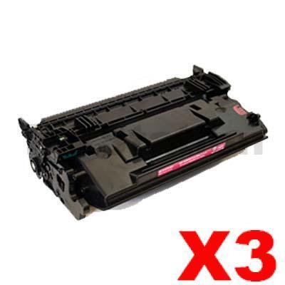 3 x HP CF287X (87X) Compatible Black Toner Cartridge - 18,000 Pages