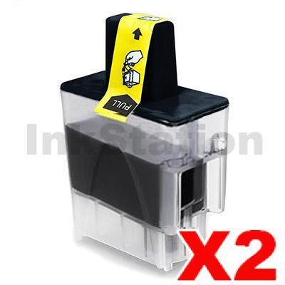 2 x Brother Compatible LC-47BK Black Ink Cartridge - 500 pages