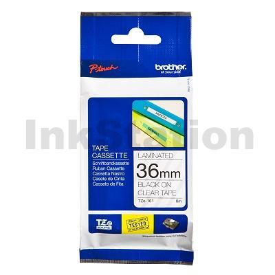 Brother TZe-161 Genuine 36mm Black Text on Clear Laminated Tape - 8 meters