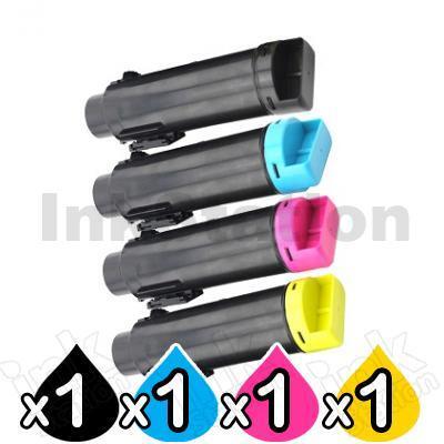 4-Pack Compatible Dell H625, H625cdw, H825, H825cdw, S2825, S2825cdn Toner Combo [BK+C+M+Y]