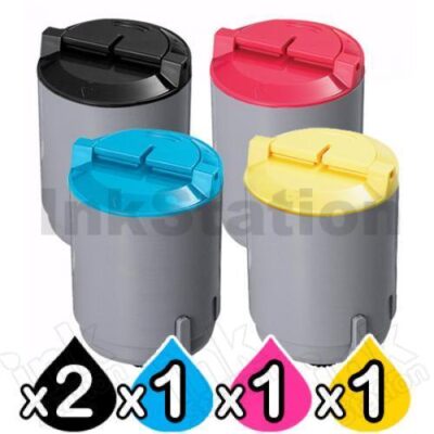 5 Pack Compatible for Samsung CLP-300 4 Colour Combo Toner