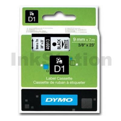 Dymo SD40913 / S0720680 Genuine 9mm Black Text on White Label Cassette - 7 meters