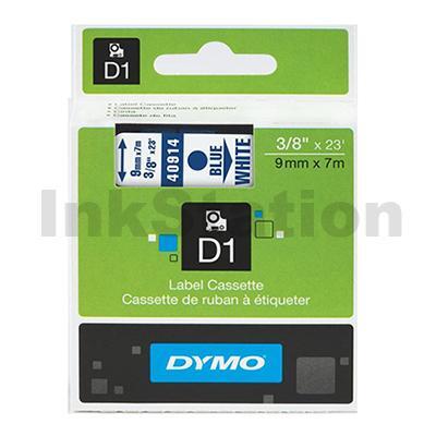 Dymo SD40914 / S0720690 Genuine 9mm Blue Text on White Label Cassette - 7 meters
