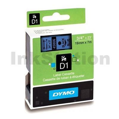 Dymo SD45806 / S0720860 Genuine 19mm Black Text on Blue Label Cassette - 7 meters