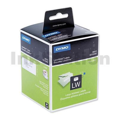 Dymo SD99012 / S0722400 Genuine White Label 2 Roll 36mm x 89mm - 260 labels per roll