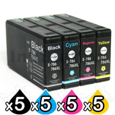 20 Pack Epson 786XL Compatible Ink Cartridge [C13T787192-C13T787492] [5BK,5C,5M,5Y]