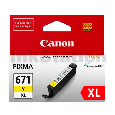 Genuine Canon CLI-671XLY Yellow High Yield Inkjet