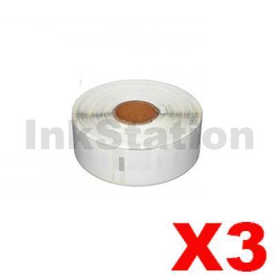 3 x Dymo SD99010 / S0722370 Compatible White Label Roll 28mm x 89mm - 130 labels per roll