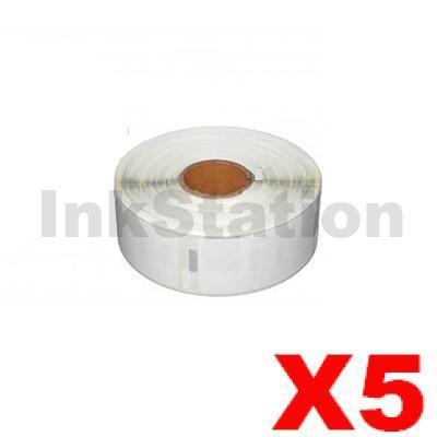 5 x Dymo SD99010 / S0722370 Compatible White Label Roll 28mm x 89mm - 130 labels per roll