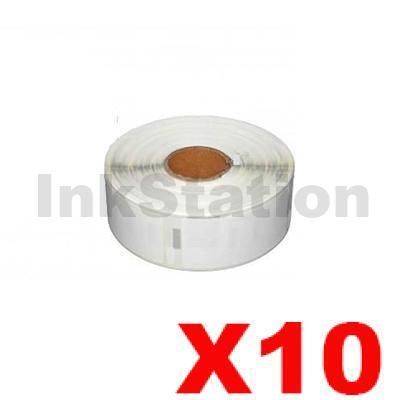10 x Dymo SD99010 / S0722370 Compatible White Label Roll 28mm x 89mm - 130 labels per roll