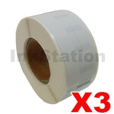 3 x Dymo SD99017 / S0722460 Compatible White Label Roll 12mm x 50mm - 220 labels per roll