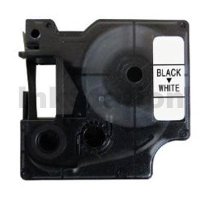 Dymo SD45013 / S0720530 Compatible 12mm Black Text on White Label Cassette - 7 meters