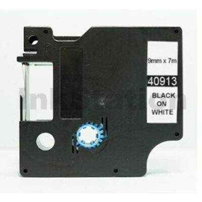 Dymo SD40913 / S0720680 Compatible 9mm Black Text on White Label Cassette - 7 meters