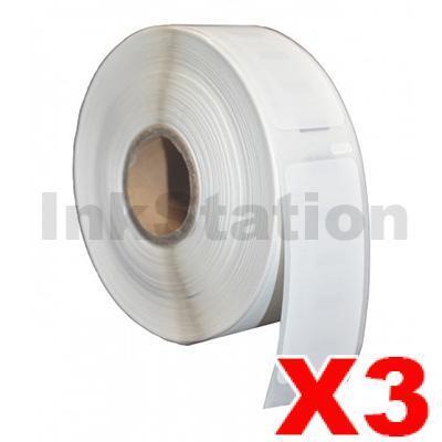 3 x Dymo SD11355 / S0722550 Compatible White Label Roll 19mm x 51mm - 500 labels per roll