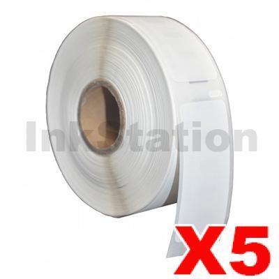 5 x Dymo SD11355 / S0722550 Compatible White Label Roll 19mm x 51mm - 500 labels per roll