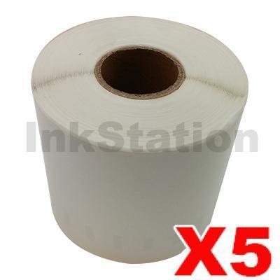 5 x Dymo SD0904980 Compatible White Label Roll 104mm x 159mm - 220 labels per roll
