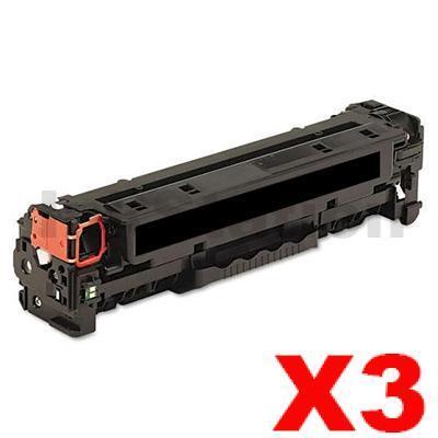 3 x HP CF400X (201X) Compatible Black Toner Cartridge - 2,800 Pages