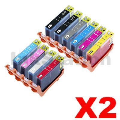 20-Pack Compatible Canon PGI-72 Ink Combo [2MBK+2PBK+2C+2M+2Y+2GY+2PC+2PM+2R+2CO]