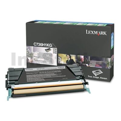 Lexmark (C736H1KG) Genuine C736 / X736 / X738 Black High Yield Toner Cartridge - 12,000 pages