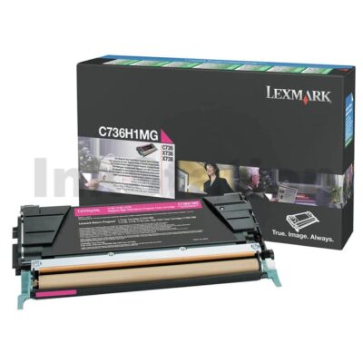 Lexmark (C736H1MG) Genuine C736 / X736 / X738 Magenta High Yield Toner Cartridge - 10,000 pages