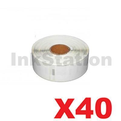 40 x Dymo SD99010 / S0722370 Compatible White Label Roll 28mm x 89mm - 130 labels per roll