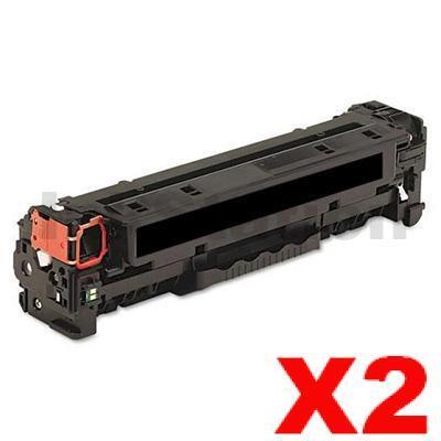 2 x HP 410X (CF410X) Compatible Black Toner Cartridge - 6,500 pages