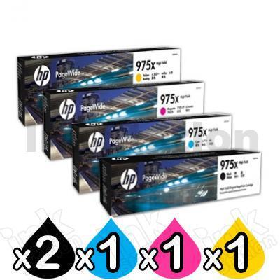 5 Pack HP 975X Genuine High Yield Inkjet Combo L0S00AA - L0S09AA [2BK,1C,1M,1Y]