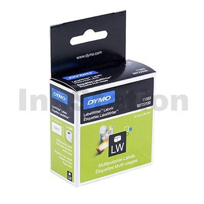 Dymo SD11353 / S0722530 Genuine Multi Purpose 2UP Label Roll 13mm x 25mm - 1,000 labels per roll