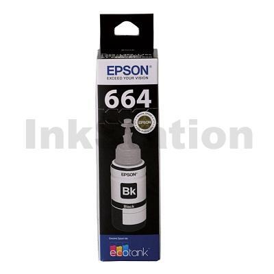 Genuine Epson T664 EcoTank Black Ink Bottle