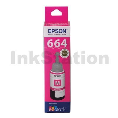 Genuine Epson T664 EcoTank Magenta Ink Bottle