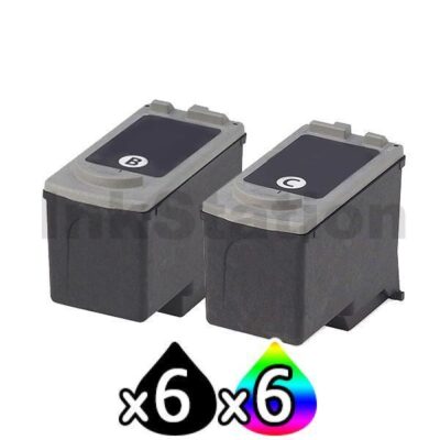 12 pack Canon PG-40 CL-41 Compatible Combo Pack [6BK,6C]